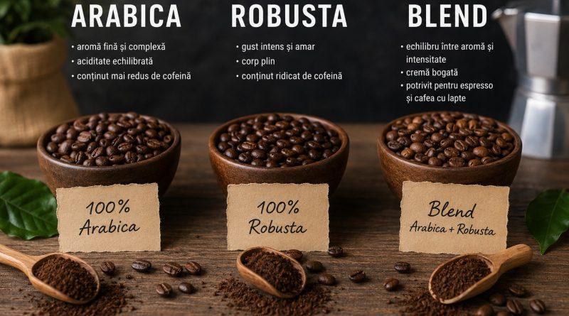 Cum alegi cafeaua potrivită: Arabica, Robusta sau blend?